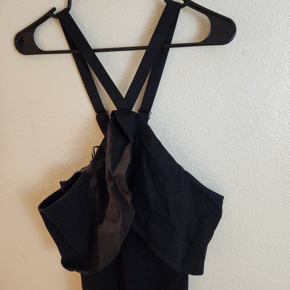 ADELYN RAE Black Cold Shoulder Sheath Asymmetrical Dress NEW - Picture 5 of 10